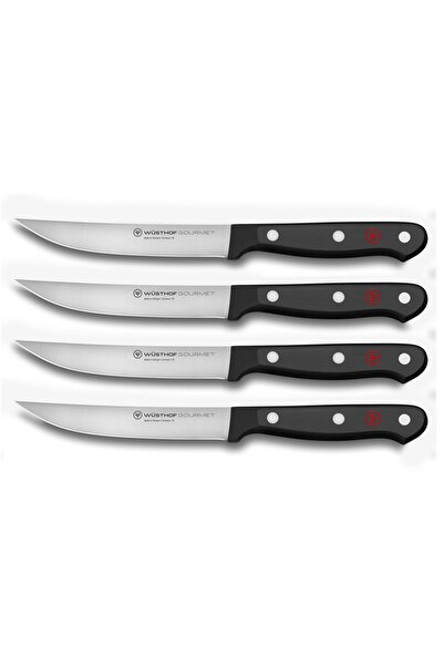 WÜSTHOF Set 4 cutite de friptura, WÜSTHOF, 12 cm, Otel, Negru