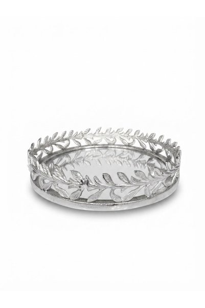 GFSMORE Palmy Tree Tray 40 cm Silver