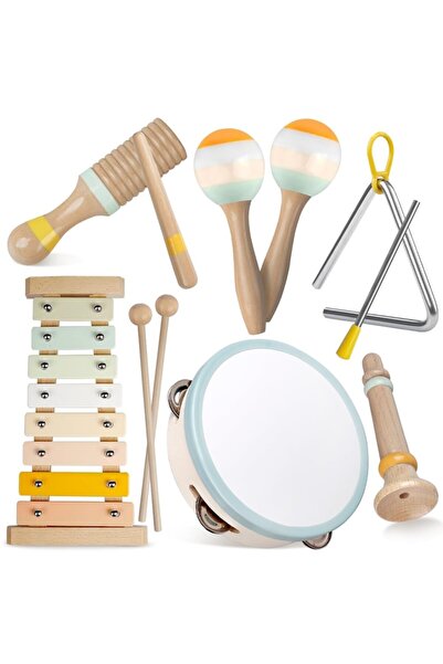 CasaDesteapta.ro Set Instrumente Muzicale din Lemn Montessori pentru Copii – ...