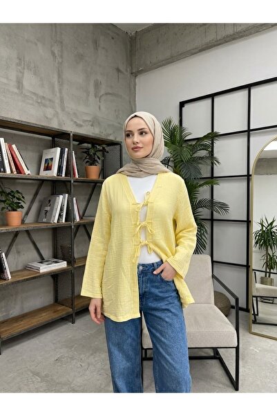 Naknaku Three-Lace Muslin Tunic-Yellow