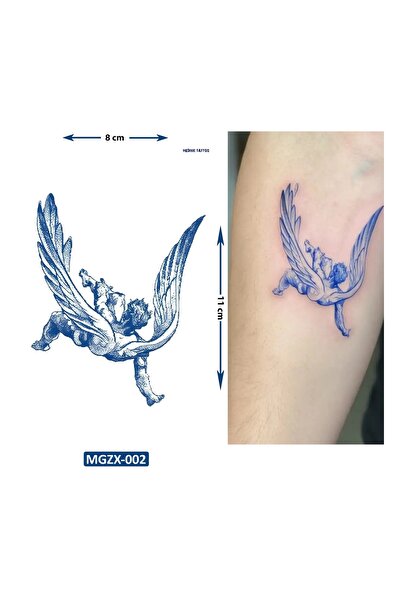 medink tattoo 1 Ay Kalıcı 24 Saat Sonra Kararan düşen melek Model Geçici Dövm...