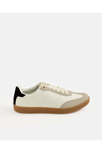 REDTAG Women Ivory And Beige Low Top Sneakers
