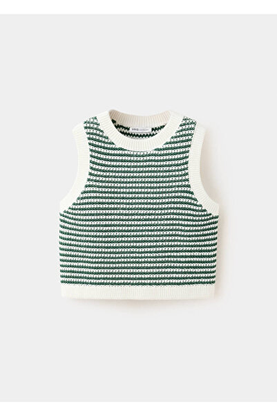 MANGO Kids Çizgili örgü süveter