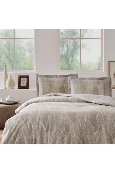 Özdilek Double Ranforce Duvet Cover Set Folha De Ouro Elastic-Free Bed Sheet