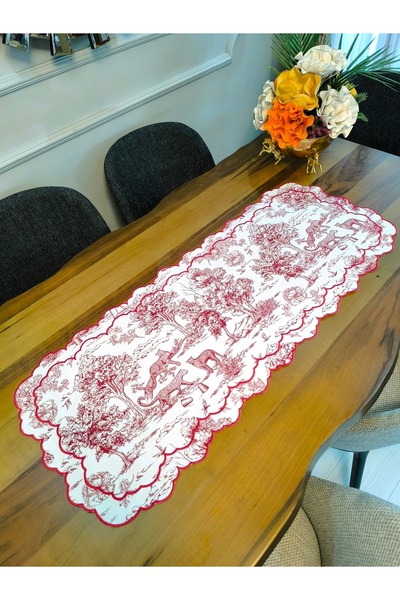 Fransız Köylü Nakışlı Runner Örtü (115 x 45 cm)