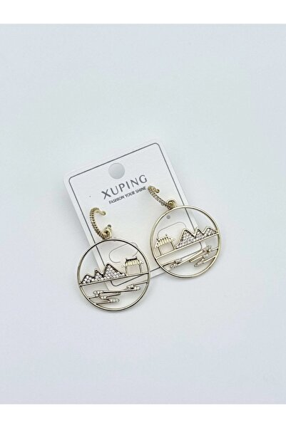 Haziran Accessory, Xuping Nature Figure Gold Hoop Earrings