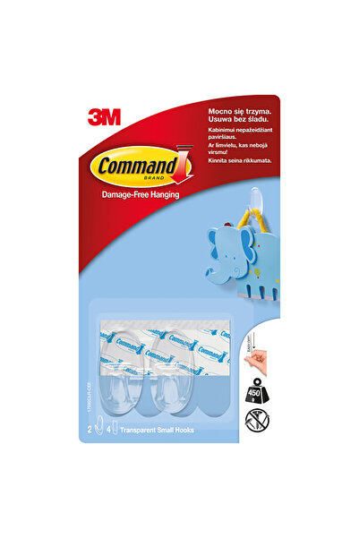 3M Command 17092 Küçük Şeffaf Askı (5'li Paket)