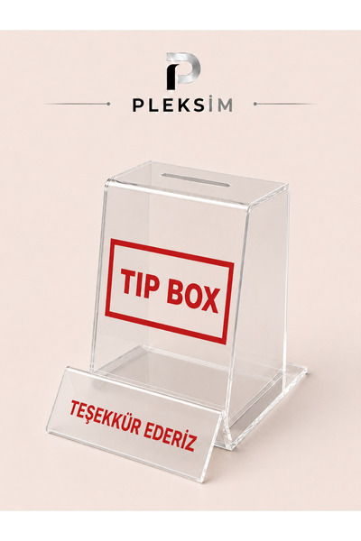 ulusoypleksi Tip Box Bahşiş Kutusu | Şeffaf