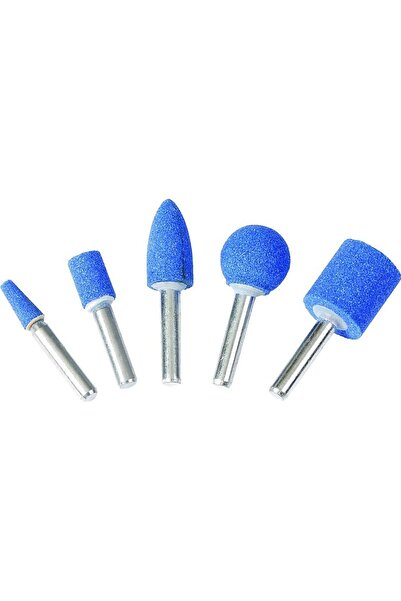 Tactix 447125 Πέτρες Λείανσης Με Αξονάκι 6mm, Σετ 5 Τεμ.