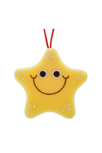Jumbo Burete de Baie Stea 15x15cm | Burete de baie pentru dus Fibre sintetice...