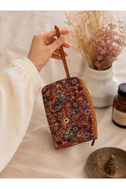 GÜL HEDİYELİK EŞYA Kilim Desenli Terme Kumaş Orta Boy El Çantası