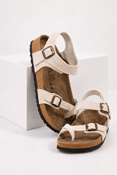 Slipcat Women's Anatomical Cork Sole Double Buckle Flip-Flop Casual Sandals