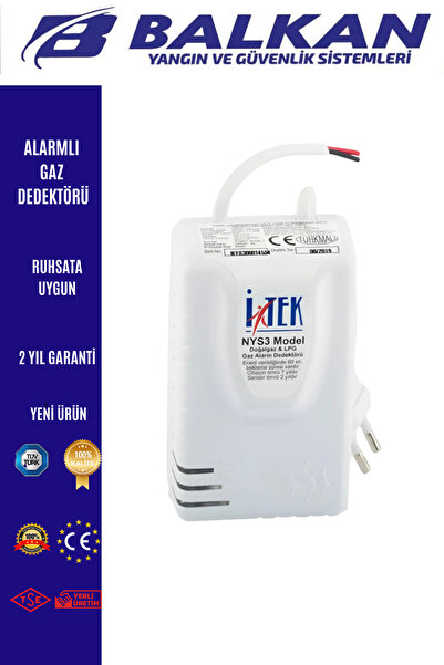 BALKAN YANGIN VE GÜVENLİK SİSTEMLERİ DOĞALGAZ GAZ DEDEKTÖRÜ ALARM CİHAZI NYS-...