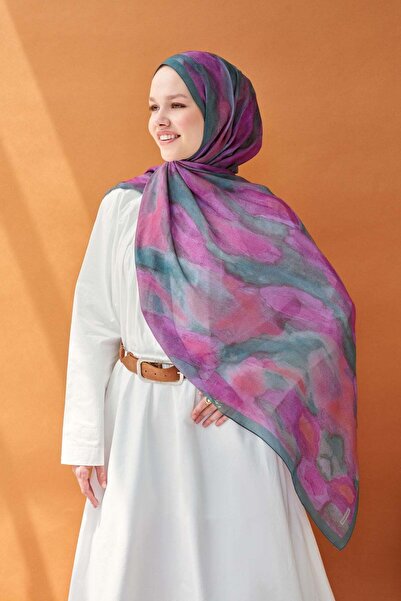 Silk Home شال ريفا تينسل كلاود فوشيا