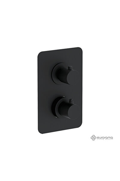 Eurorama TONDA Thermo ΜΙΚΤΗΣ Black matt Θερμοστατικός μίκτης εντοιχισμού 2 ή ...