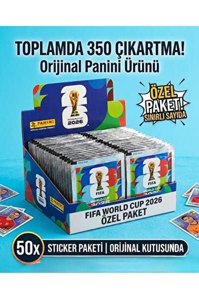 Panini FIFA World Cup 2026 Resmi Sticker Paketi – 50 Paket