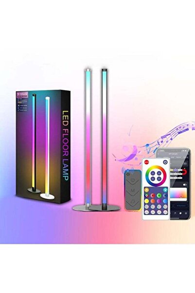 NKX مصباح أرضي LED بتقنية RGBIC مع تحكم عن بعد وبلوتوث، مناسب للزوايا وغرف ال...