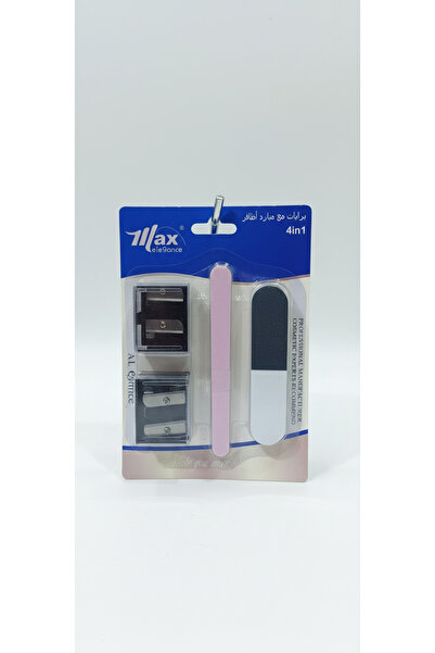 max elegance 4 in 1 Nail File Set with Makeup Pencil Sharpener by Max Elegance
