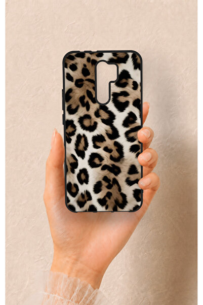 Vip Case Redmi 9 Uyumlu Leopar Derisi Desenli Silikon Kılıf