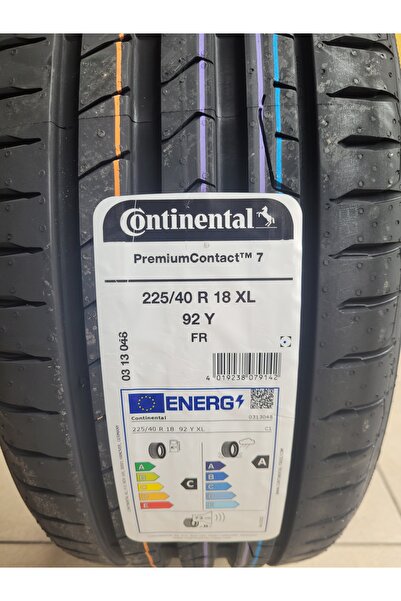 Continental 225/40R18 Premium Contact7 92Y XL FR Set Olarak (4 Adet ) Yazlık ...