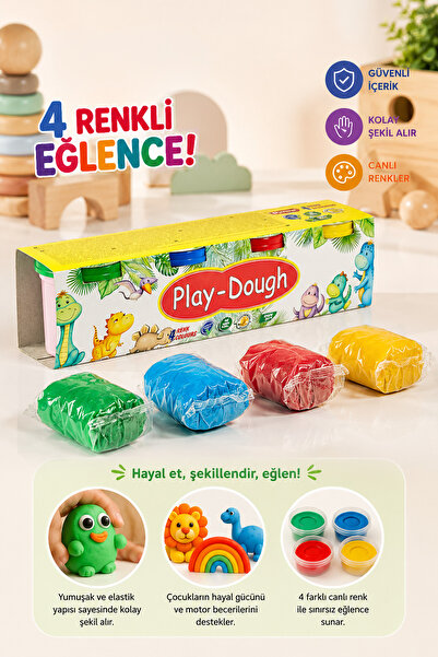 HEROES DOUGH 4'lü Oyun Hamuru El Becerileri Geliştiren Oyun Hamur - Eğitici v...