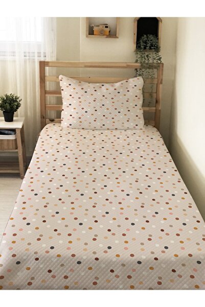 milbaygrup Colorful Polka Dot Patterned Baby and Kids Printed Single Pique Se...