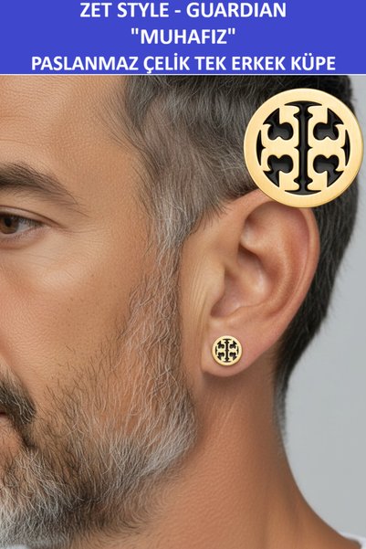 ZETCONCEPT Zet Style “Guardian" – Guardian- Men's Single Earring - Stainless Steel