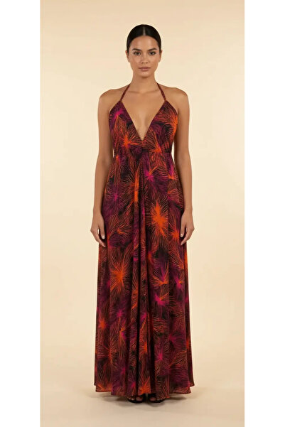 Sierra otantik Bolivia Women's Halter Neck Backless Modal Maxi Dress