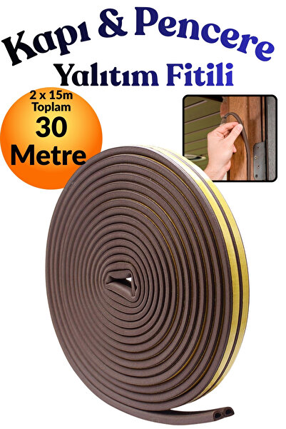 KAYRA LEATHER CRAFT Brown 15 X 2= 30 Meters Self-Adhesive Door Window Tape Wi...