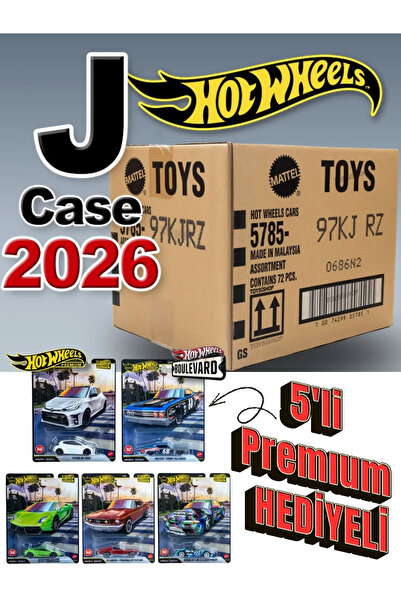 HOT WHEELS 2026 J Case 72'li Açılmamış Tek Bant Kapalı Koli Set-3 (5'li PREMI...