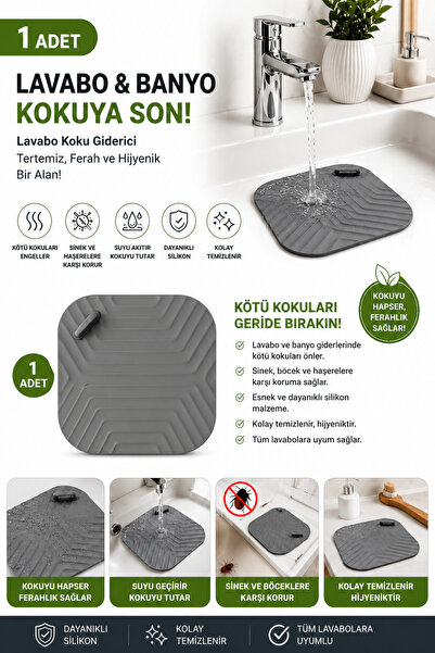 evolis kitchen 1 Adet Kötü Koku Önleyici Silikon Mat Banyo Mutfak Lavabo Balk...