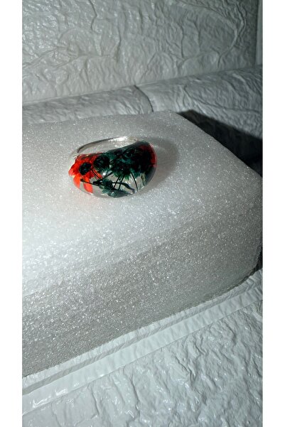 MK Creations Resin Dried flower ring