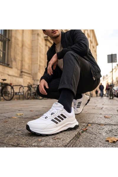 GT Ayakkabı 6-7 cm Height Increasing Hidden Heel White Men's Sports Shoes Gtb...