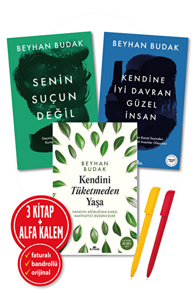 Kronik Kitap Alfa Kalem+Kendini Tüketmeden Yaşa+Kendine İyi Davran Güzel+Seni...