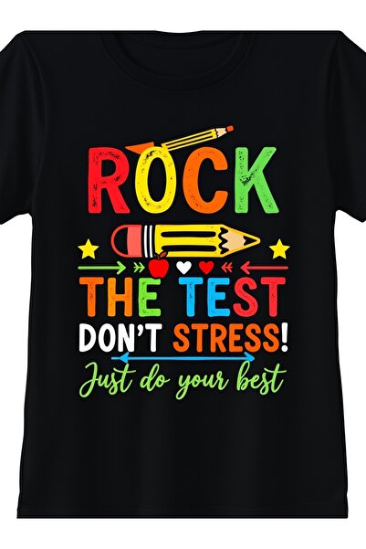 17 seramik Men'S Rock The Don't Stress Just Do Your Best Motivational Exam Sh...