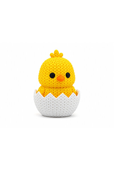 Yapı3D 🐥🥚 Örgü Dokulu Dekoratif Yumurtadan Çıkan Civciv Figürü Modern Masa ...