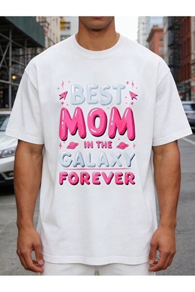 BASEPULSE Fun Style Men's T-Shirt Best Mom In The Galaxy Forever Graphic Desi...