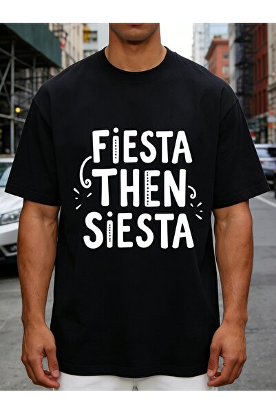 212Wear Casual Fun Men'S T-Shirt Fiesta Then Siesta Graphic Summer Wear for H...
