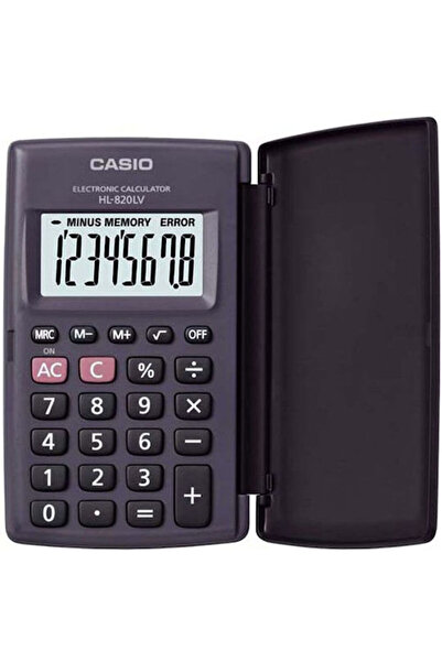 Casio Calculator cu 8 cifre, negru, 1 bucată, Cod: HL-820LV