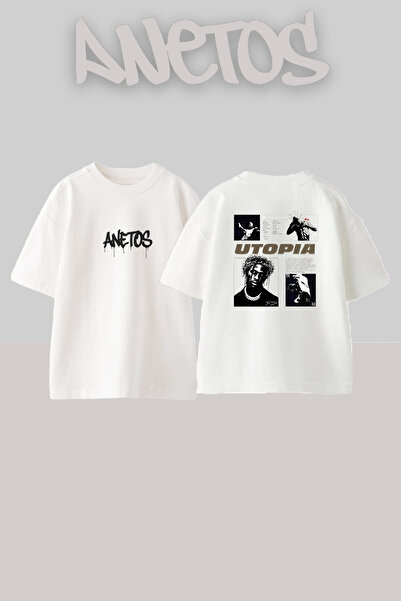 Anetos Travis Scott Utopia_8 dizajn, štampana unisex majica prevelikog kroja,...