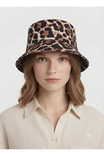 STELLA VESTİNO Leopard Pattern Bucket Hat - Unisex Modern Design Summer Bucke...