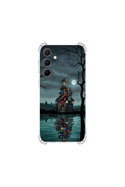 PrintiFy Samsung Galaxy A35 ile Uyumlu Simya Serisi Gölge Ve Cam Tasarımlı Uv...