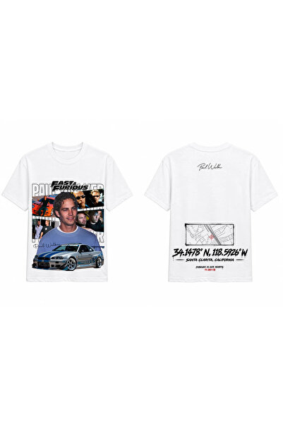 TOMRİS TASARIM Paul Walker Nissan Skyline JDM Oversize T-Shirt
