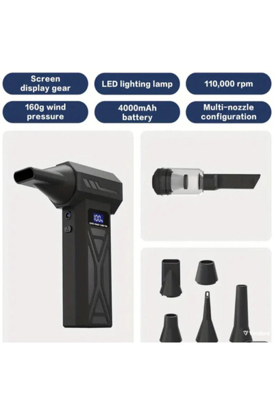 OEM Suflantă Electrică Portabilă fără Fir, 4 Trepte de Viteză, 110.000 RPM, V...