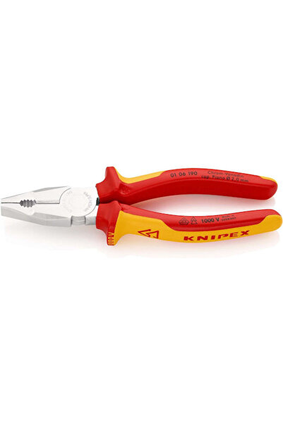 Knipex Clește drept de electrician Lungime 190mm Cod: 01 06 190