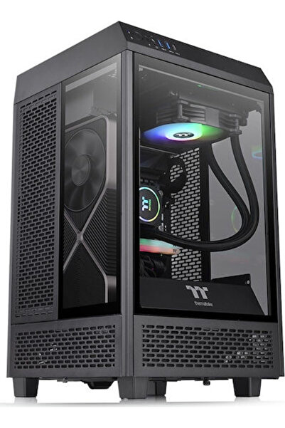 THERMALTAKE Carcasă PC Gaming Mini Tower Tower 100 cu Fereastră Laterală Negru