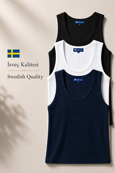 Nord Saga Swedish Quality 3-Piece Terry Fleece Thick Camisole Women's Blouse ...