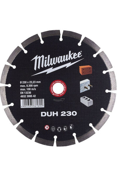 Milwaukee Disc diamantat DUH 230 Disc de tăiere Materiale de construcții Diam...