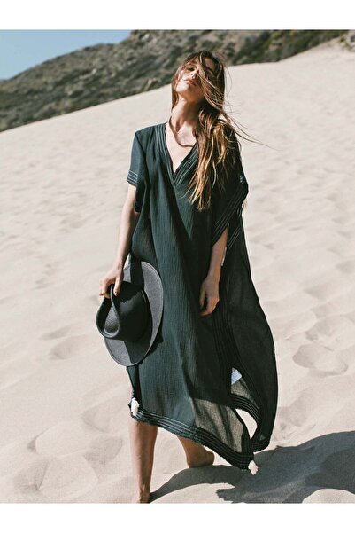 The Handloom Ela Kaftan - Siyah