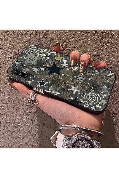 SLIMFELT Samsung Galaxy A50/A50S/A30S Uyumlu Koyu ton retro yıldız kılıf, çok...